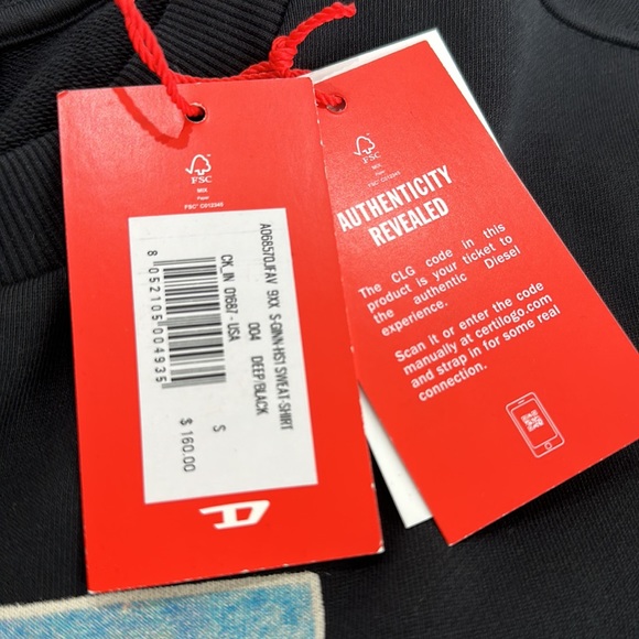 MENS DIESEL CREWNECK LONG-SLEEVE - Picture 3 of 3